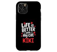 Nombre del gato Kiki La vida es mejor con mi gato Kiki Carcasa para iPhone 11 Pro