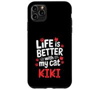 Nombre del gato Kiki La vida es mejor con mi gato Kiki Carcasa para iPhone 11 Pro Max