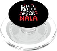 Nombre del Gato Nala La Vida es Mejor con mi Gato Nala PopSockets PopGrip para MagSafe