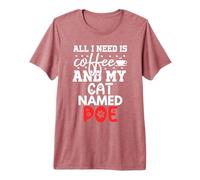 Nombre del Gato PoE Gifts Todo lo Que Necesito es café Un Gato Llamado PoE Camiseta Premium