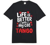 Nombre del Gato Tango La Vida es Mejor con mi Gato Tango Comfort Colors Adult Heavyweight T-Shirt