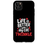 Nombre del Gato Twinkle Life Is Better with My Cat Twinkle Carcasa para iPhone 11 Pro MAX