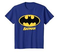 Nombre del Logotipo de Batman de DC Kids Camiseta, Niños, Azul Real, 6 años