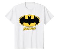 Nombre del Logotipo de Batman de DC Kids Camiseta, Niños, Blanco, 8 años