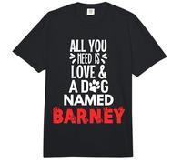 Nombre del Perro Barney - ¡Todo lo Que Necesitas es Amor! Comfort Colors Adult Heavyweight T-Shirt