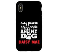 Nombre del Perro Daisy Mae All In Need Is Coffee My Dog Named Daisy Carcasa para iPhone X/XS