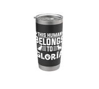 Nombre del perro Gloria Gift Belongs To Pet Dog Gloria Vaso térmico de acero inoxidable de doble pared
