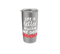 Nombre del perro Jasper All In Need Is Coffee My Dog Named Jasper Vaso térmico de acero inoxidable de doble pared