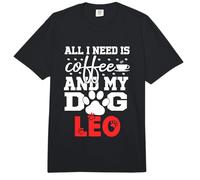 Nombre del Perro Leo Todo lo Que Necesita es café Mi Perro Llamado Leo Comfort Colors Adult Heavyweight T-Shirt