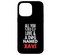 Nombre del perro Xavi: ¡Todo lo que necesitas es amor! Carcasa para iPhone 14 Pro Max