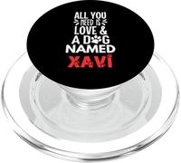 Nombre del perro Xavi: ¡Todo lo que necesitas es amor! PopSockets PopGrip para MagSafe