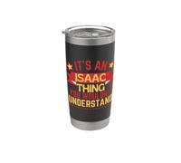 Nombre Isaac divertido regalo para Isaac Vaso térmico de acero inoxidable de doble pared