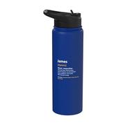 Nombre James personalizable con texto en alemán "Man Definition Name" Stainless Steel Insulated Water Bottle
