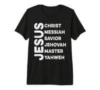 Nombre Jesucristo Mesías Jubilador Jehová Maestro Yahvé Camiseta Premium