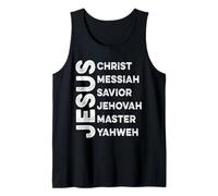 Nombre Jesucristo Mesías Jubilador Jehová Maestro Yahvé Camiseta sin Mangas