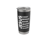 Nombre Jesucristo Mesías Jubilador Jehová Maestro Yahvé Vaso térmico de acero inoxidable de doble pared
