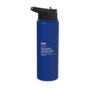 Nombre Liam personalizable con texto en alemán "Mann Definition Name" Stainless Steel Insulated Water Bottle