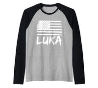 Nombre Luka Personalizado Ciudadanía Cumpleaños Nombre Camiseta Manga Raglan