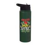 Nombre navideño de Madison Santa's Little Helper Madison Stainless Steel Insulated Water Bottle