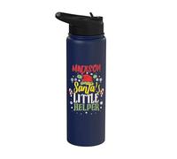 Nombre navideño de Madison Santa's Little Helper Madison Stainless Steel Insulated Water Bottle