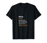 Nombre Olivia con Texto Personalizado para Mujer Definition Name Camiseta