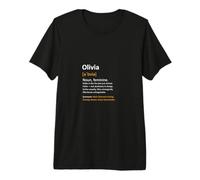 Nombre Olivia con Texto Personalizado para Mujer Definition Name Camiseta Premium