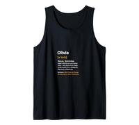 Nombre Olivia con Texto Personalizado para Mujer Definition Name Camiseta sin Mangas