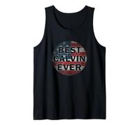 Nombre Personalizado Calvin I Love Calvin USA Estilo Vintage Camiseta sin Mangas
