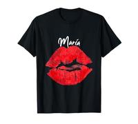 Nombre Personalizado de Maria Red Lips Camiseta