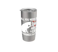 Nombre personalizado del gato Zeus Cute Kitten Pet Lover Vaso térmico de acero inoxidable de doble pared