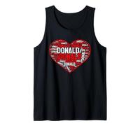 Nombre Personalizado Donald I Love Donald Vintage Camiseta sin Mangas