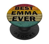 Nombre Personalizado Emma I Love Emma Retro Vintage Style PopSockets PopGrip Adhesivo