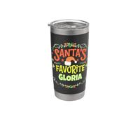 Nombre personalizado Gloria Christmas de Santa Vaso térmico de acero inoxidable de doble pared