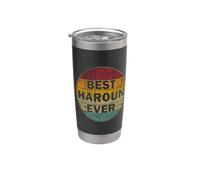 Nombre personalizado Haroun I love Haroun Retro Vintage Style Vaso térmico de acero inoxidable de doble pared