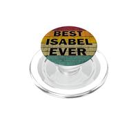 Nombre Personalizado Isabel I Love Isabel Retro Vintage Style PopSockets PopGrip para MagSafe