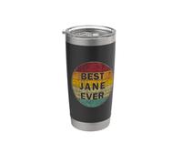 Nombre personalizado Jane I love Jane estilo retro vintage Vaso térmico de acero inoxidable de doble pared