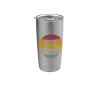 Nombre personalizado June I love June Retro Vintage Style Vaso térmico de acero inoxidable de doble pared