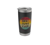 Nombre personalizado June I love June Retro Vintage Style Vaso térmico de acero inoxidable de doble pared