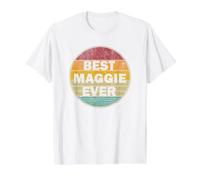 Nombre Personalizado Maggie I Love Maggie Retro Vintage Style Camiseta gráfica económica, Hombre, Blanco, M