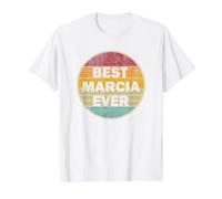 Nombre Personalizado Marcia I Love Marcia Retro Vintage Style Camiseta gráfica económica, Hombre, Blanco, M