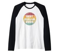 Nombre Personalizado Miriam I Love Miriam Retro Vintage Style Camiseta Manga Raglan