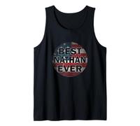 Nombre Personalizado Nathan I Love Nathan USA Estilo Vintage Camiseta sin Mangas