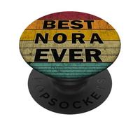 Nombre Personalizado Nora I Love Nora Retro Vintage Style PopSockets PopGrip Adhesivo