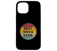 Nombre Personalizado Nova I Love Nova Retro Vintage Style Carcasa para iPhone 15