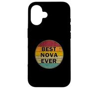 Nombre Personalizado Nova I Love Nova Retro Vintage Style Carcasa para iPhone 16