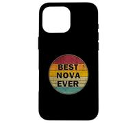 Nombre Personalizado Nova I Love Nova Retro Vintage Style Carcasa para iPhone 16 Pro MAX