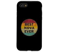 Nombre Personalizado Nova I Love Nova Retro Vintage Style Carcasa para iPhone SE (2020) / 7/8