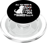 Nombre Personalizado para Perros Rocco Cute Dog Pet Lover PopSockets PopGrip para MagSafe