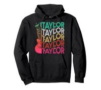 Nombre Taylor I Love Taylor Girl Groovy 80's Vintage Sudadera con Capucha