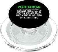 Nombre Tribal Antiguo Vegetariano para el Idiota del Pueblo Que Puede PopSockets PopGrip para MagSafe